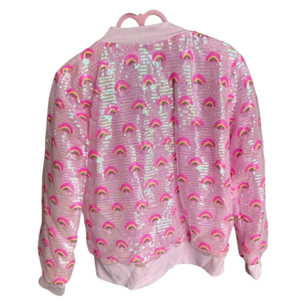 Pink Rainbow Sequin Jacket NWT